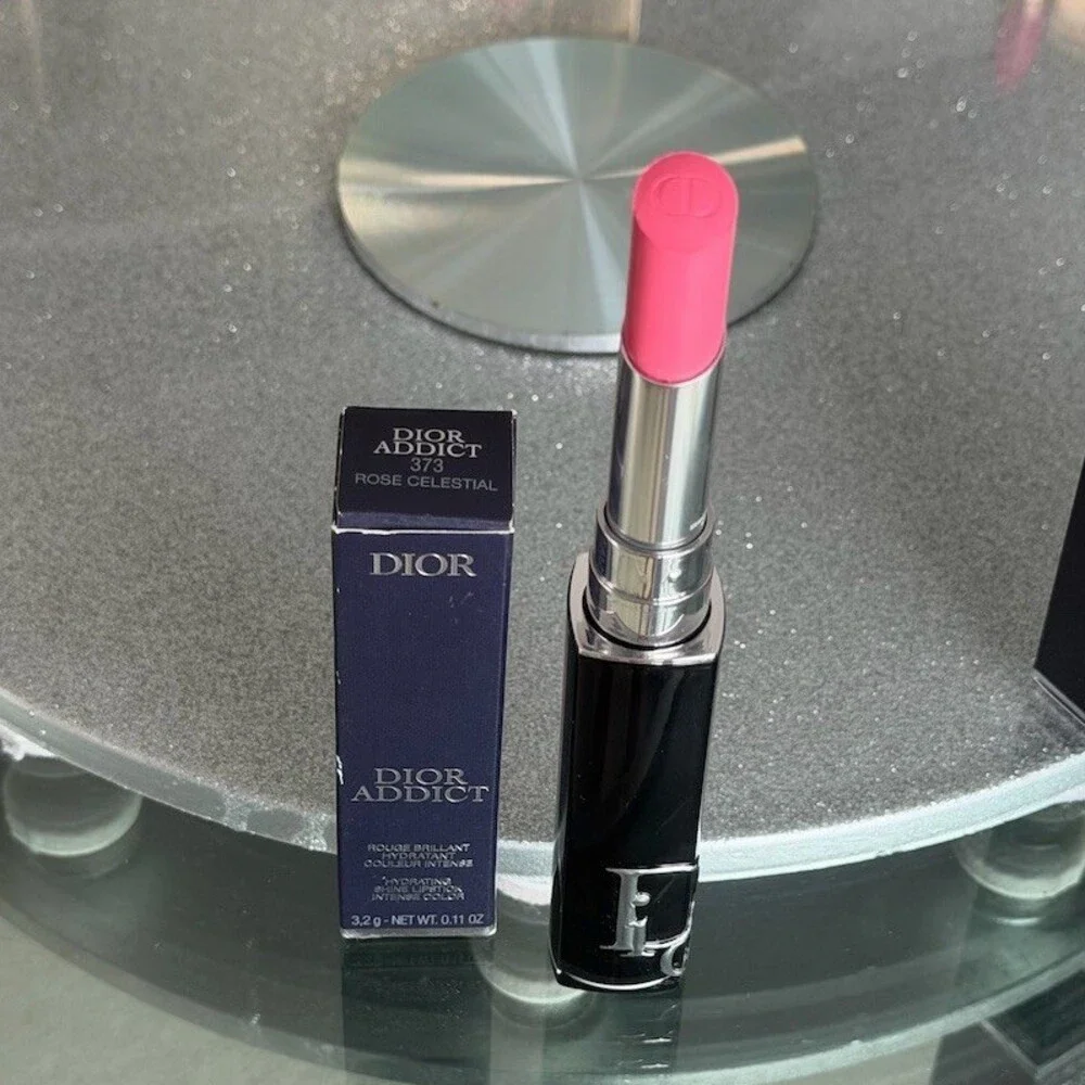 Dior Addict Shine Lipstick 373 Rose Celestial Hydrating Refillable BNIB